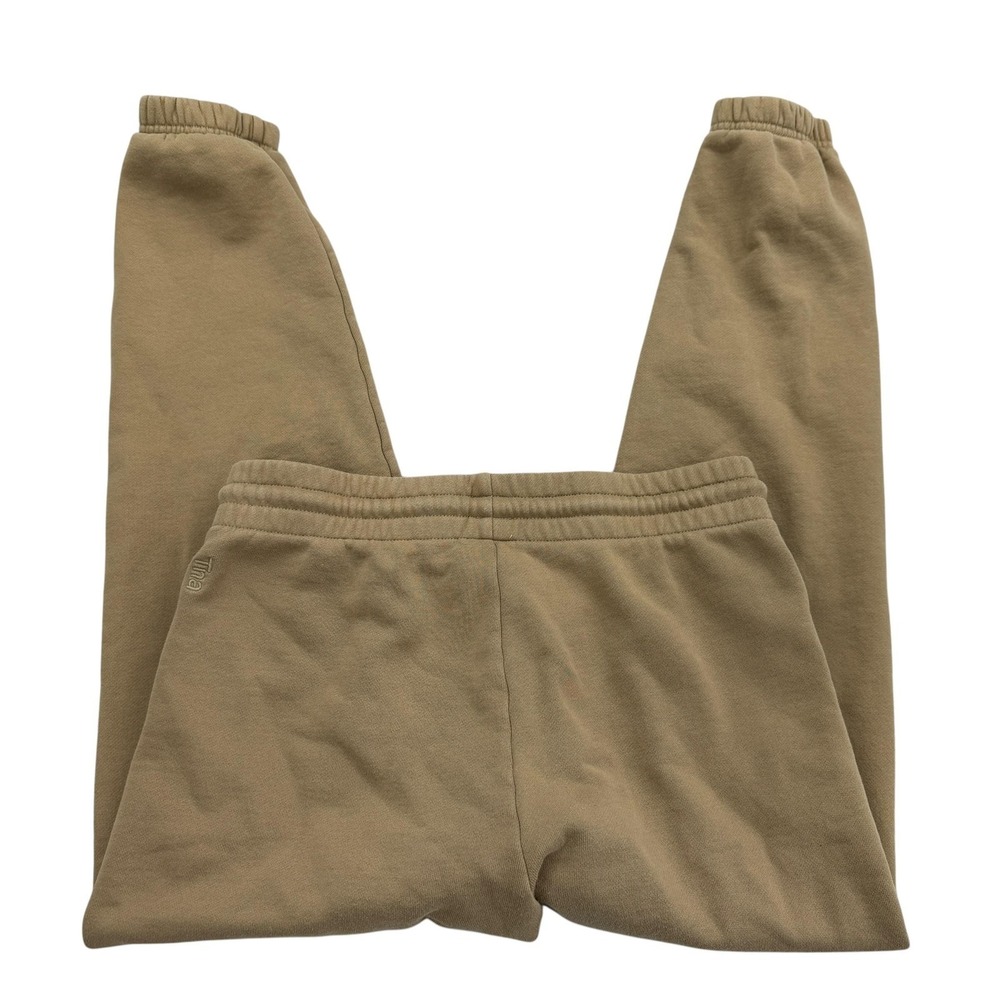 Tna Pants Womens Small Beige CozyAF Fleece Jogger Sweatpants Pockets Lounge